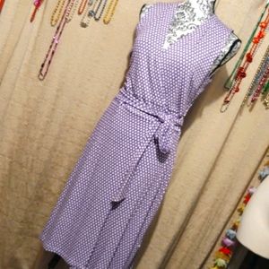 SADE New York MARTHA Diamond Print Wrap Dress Purple Sz. 4